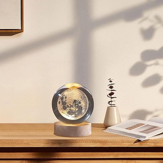 3D MOON Crystal Ball
