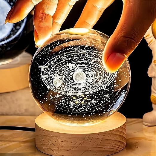 3D Solar Planet Crystal Ball Night Lamp