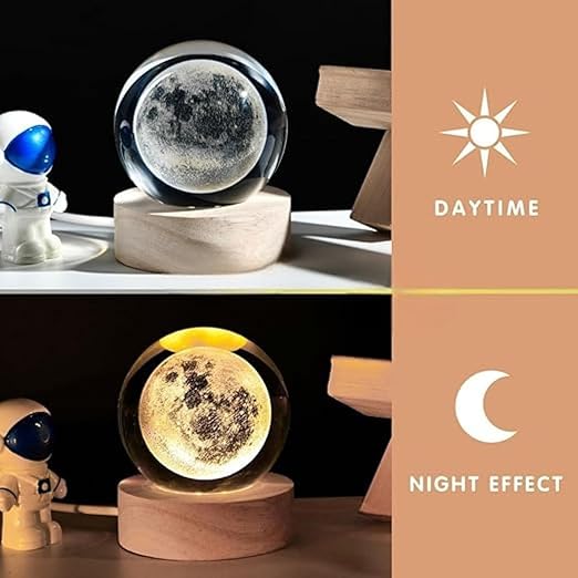 3D MOON Crystal Ball