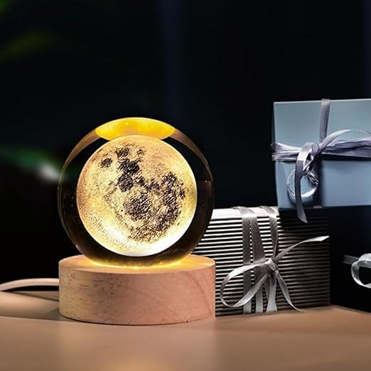 3D MOON Crystal Ball