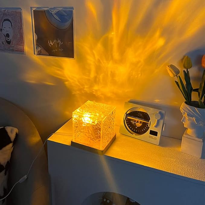 LED 3D Ocean Wave Projector Night Lamp Water Ripple Light Northern Lights